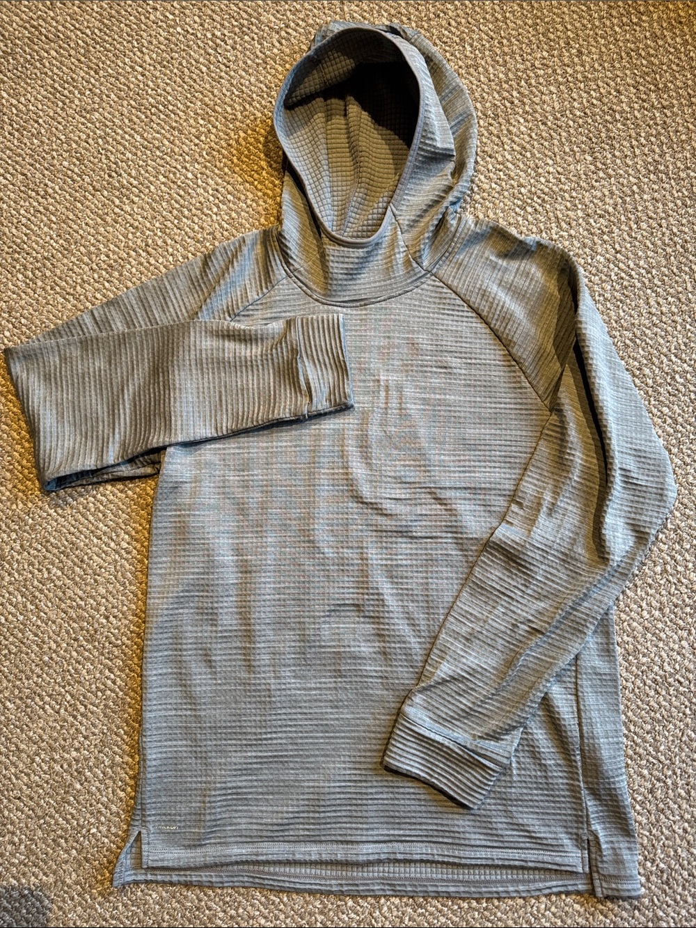 Micro-grid hoodie - lightweight - gray - Picture 2 of 9